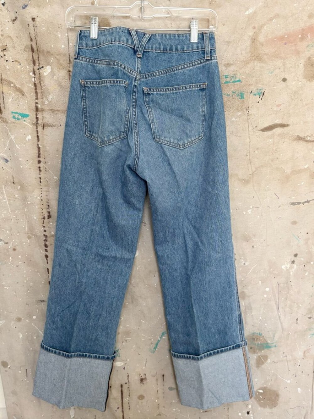 Veronica Beard Dylan Cuffed Straight Leg Jean in Silverwood Blue - Picture 6 of 7